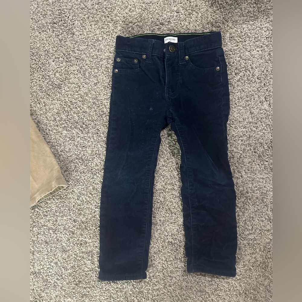 J Crew 4T boy corduroy pants - navy- EUC